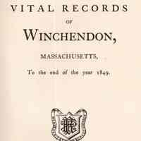 Vital records of Winchendon, Massachusetts to the end of the year 1849.