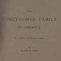 The Comey-Comee family in America. Descendants of David Comey of Concord, Mass., killed in King Philip