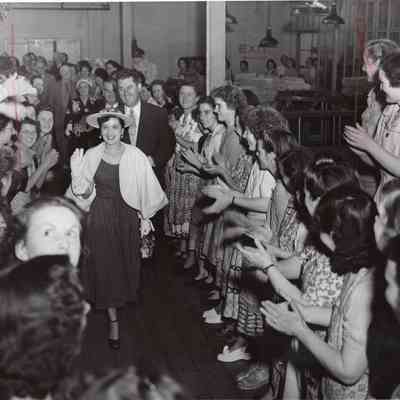 People - Mayor and Mrs Parker visit Van Heusen Shirt factory