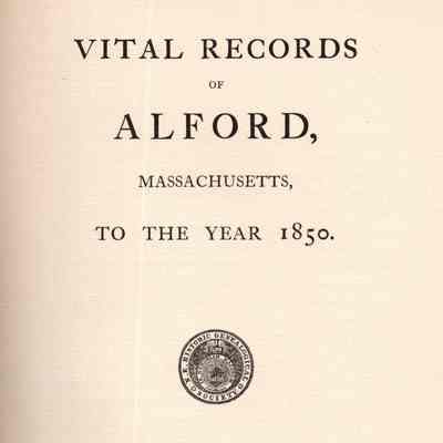 Vital Records of Alford, Massachusetts, to the Year 1850