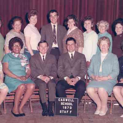 Caswell School - School Staff - 1970