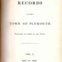 Records of the Town of Plymouth; pub. by order of the town