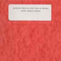 Abstracts from the first book of Bristol County probate records; copied by Mrs. Lucy Hall Greenlaw