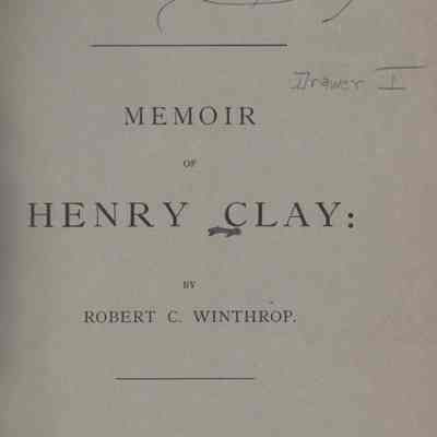 Memoir of Henry Clay