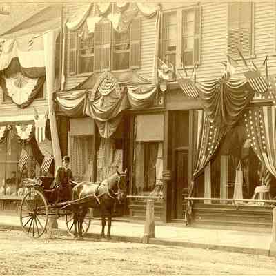 Taunton 250th Anniversary - 1889 - Parade Floats - L.E. Higgins Store