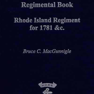 Regimental book, Rhode Island Regiment for 1781