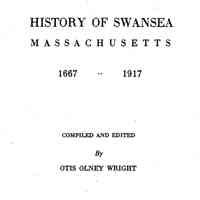 History of Swansea Massachusetts 1667-1917