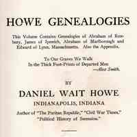 Howe genealogies