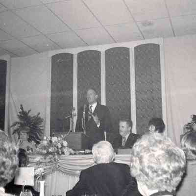 People - John Parker - Speaker Addresses the Crowd at Parker Event - 1971