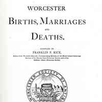 Worcester births, marriages and deaths