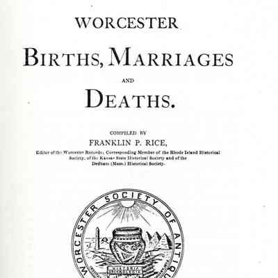 Worcester Births, Marriages, and Deaths