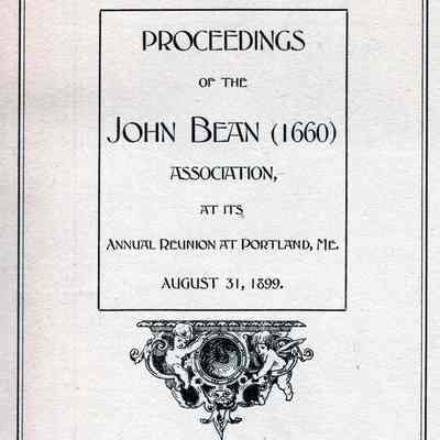 Proceedings of the John Bean (1660) Association