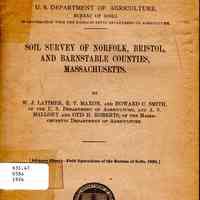 U.S. Department of Agriculture Soil survey of Norfolk, Bristol, and Barnstable counties, Massachusetts