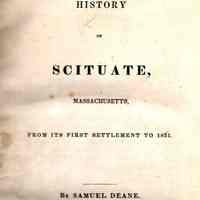 History of Scituate, Massachusetts, from its First Settlement to 1831