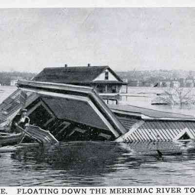 1936 Flood Floating Down the Merrimac River Lowell MA