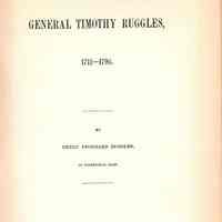 General Timothy Ruggles, 1711-1795