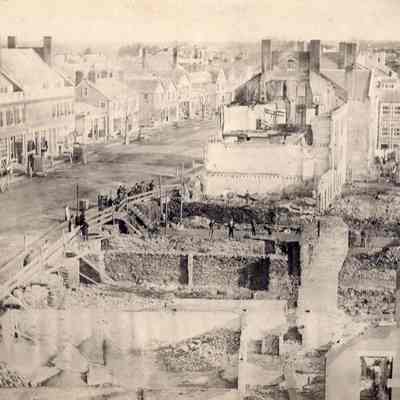 Taunton - Main Street - Union Block Fire Remains - 1859