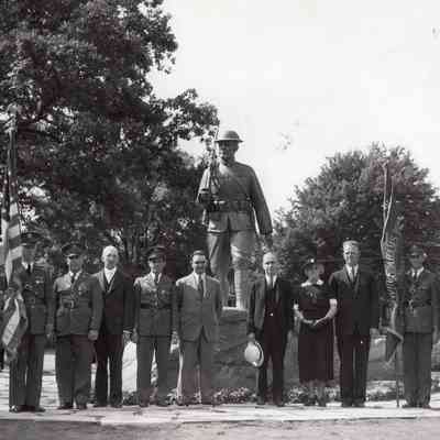 Statues and Monuments - Doughboy Statue and VFW Post 611 - 1937