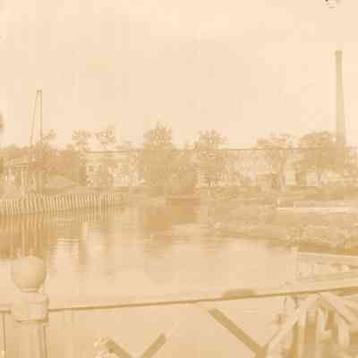 Taunton River - Weir Looking Towards Staples Wharf Above Bridge
