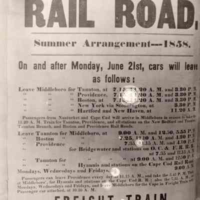 Railroads - Taunton Railraod Summer Schedule - 1858