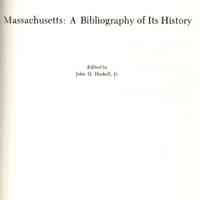 Massachusetts: a bibliography of its history