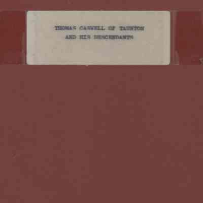 Thomas Caswell of Taunton and His Descendants