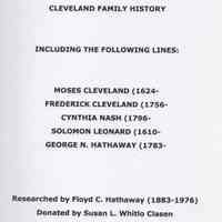 Cleaveland family history