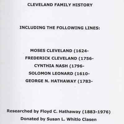 Cleveland Family History