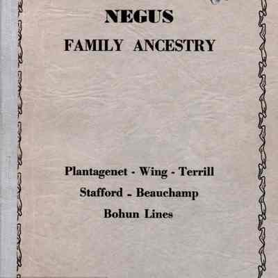 Negus Family Ancestry; Through Terrell, Wing, Coppock Lines