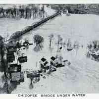 1936 Flood Chicoppee Bridge Under Water