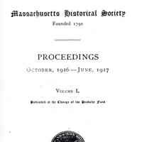 Proceedings of the Massachusetts Historical Society