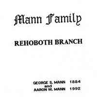 Mann family Rehoboth branch