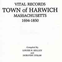 Vital records, town of Harwich, Massachusetts, 1694-1850