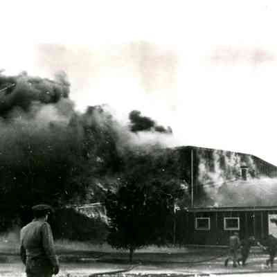 Camp Myles Standish - Theater Fire - 1946