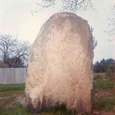 Taunton - Old Bay Road - 1773 visible on milestone along Old Bay Rd. - Norton