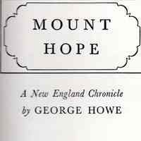 Mount Hope : A New England Chronicle