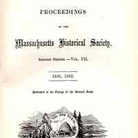 Proceedings of the Massachusetts Historical Society