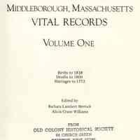 Middleborough, Massachusetts, vital records