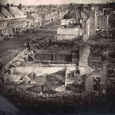 Taunton - Main Street - Fire on main street - 1859