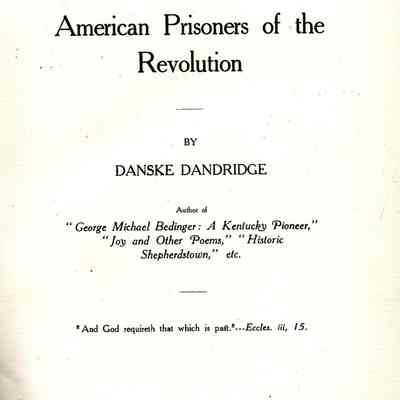 American Prisoners of the Revolution