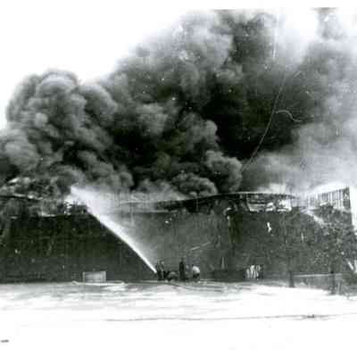 Camp Myles Standish - Theater Fire - 1946