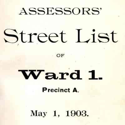 City of Taunton. Assessors' Street List 1903