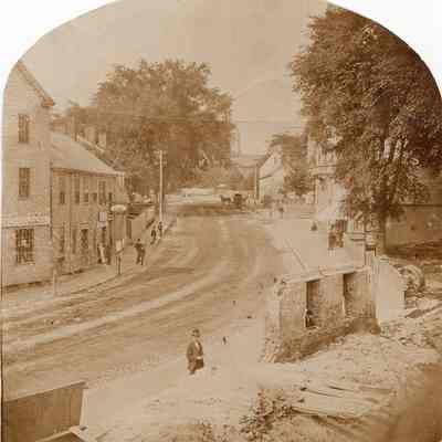 Taunton - Cohannet Street - 1887 - Looking West from Bridge
