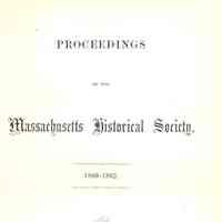 Proceedings of the Massachusetts Historical Society 1860-1862