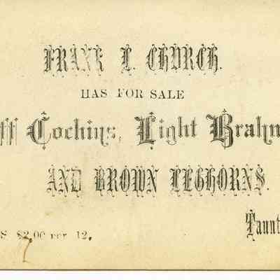 Frank I. Church (Business Card) Taunton, Ma