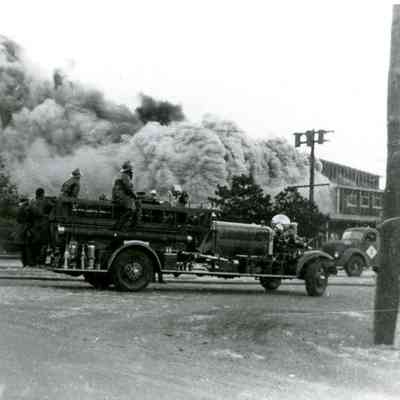 Camp Myles Standish - Theater Fire - 1946
