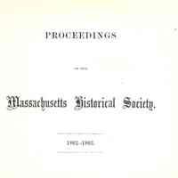 Proceedings of the Massachusetts Historical Society 1862-1863