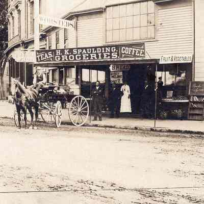 Taunton - Main Street - South Side - Spaulding Groceries - 1878