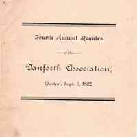 Fourth annual gathering of the Danforth Association, September 6th, 1882