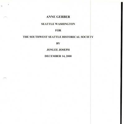 Transcript of Anne Gerber interviewed by Jonlee Joseph.